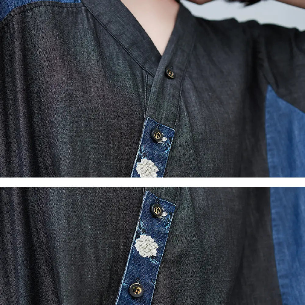 Women’s Fashion Drawstring Denim Jumpsuit