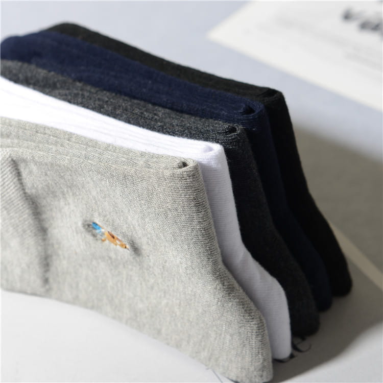Men’s Socks Four Seasons Pure Cotton Embroidery