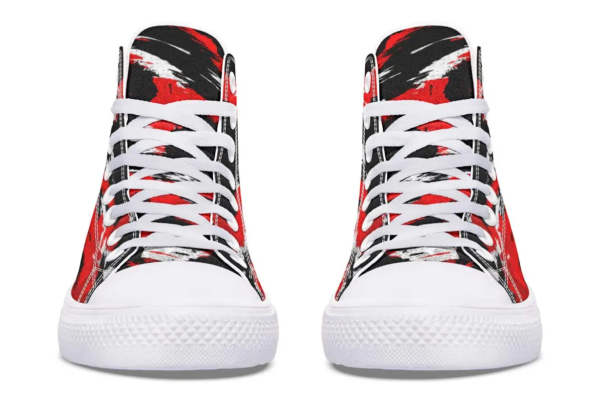 Printed Couple High Top Canvas Shoes