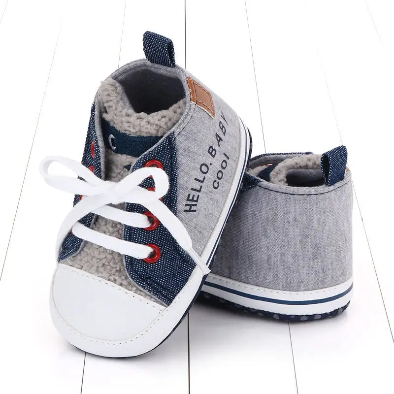 Canvas shoes color matching letters walking shoes