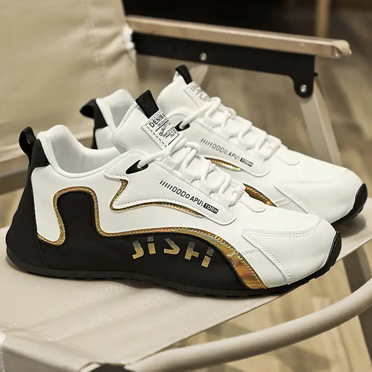Fashion Colorblock Lace-up Sneakers For Men Breathable Low-top Dad Shoes Running Walking Sports Shoes