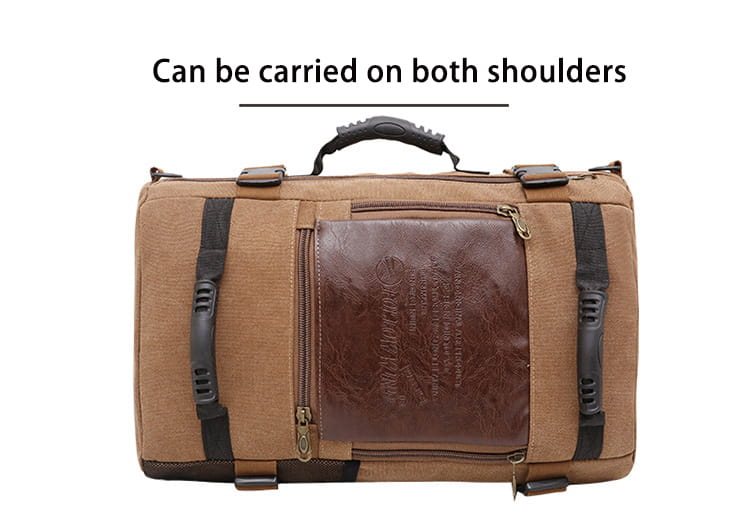 Men Canvas Backpack Huge Travel School Shoulder Computer Backpack Functional Versatile Bags Multifunctional Laptop Bag