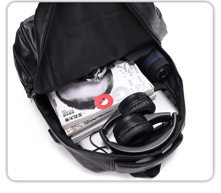 Multi-functional Retro Leather Backpack