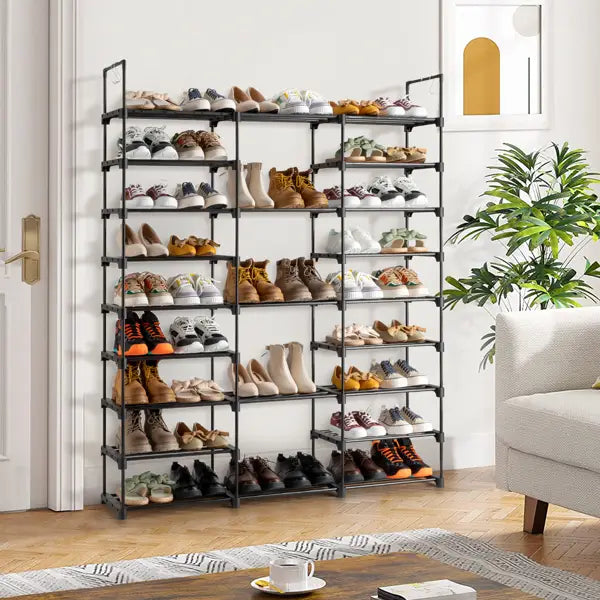 Shoe Racks 3 Rows and 9 Layers