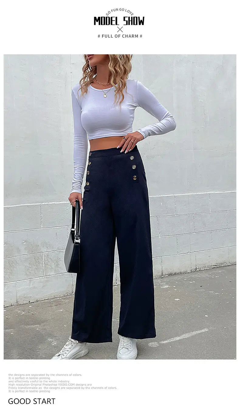 Women’s Slim Fit Solid Color Casual Pants