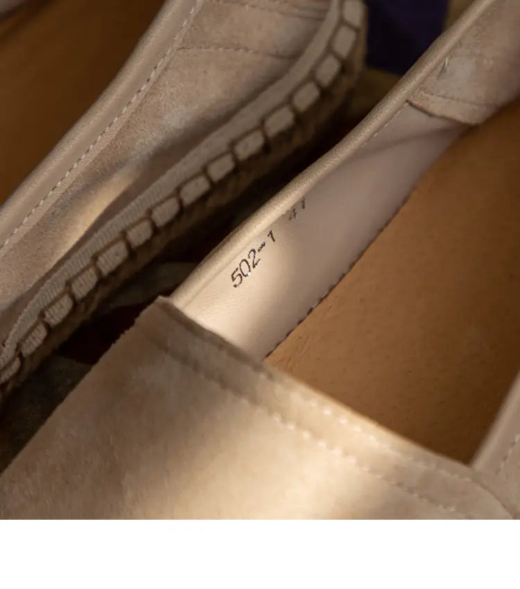 Sheepskin Fisherman Shoes Suede Casual Slip