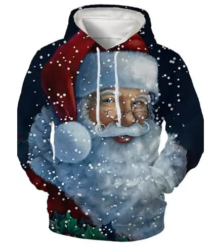 Santa Claus Men’s Pattern Hoodie