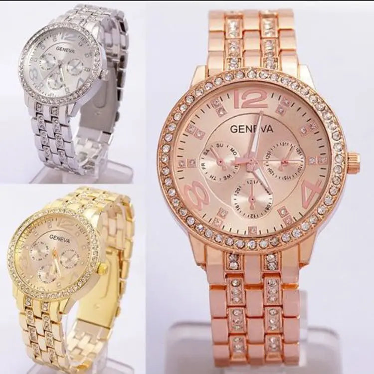 Aliexpress Ebay explosion models Geneva Geneva fashion wholesale alloy diamond watches one generation