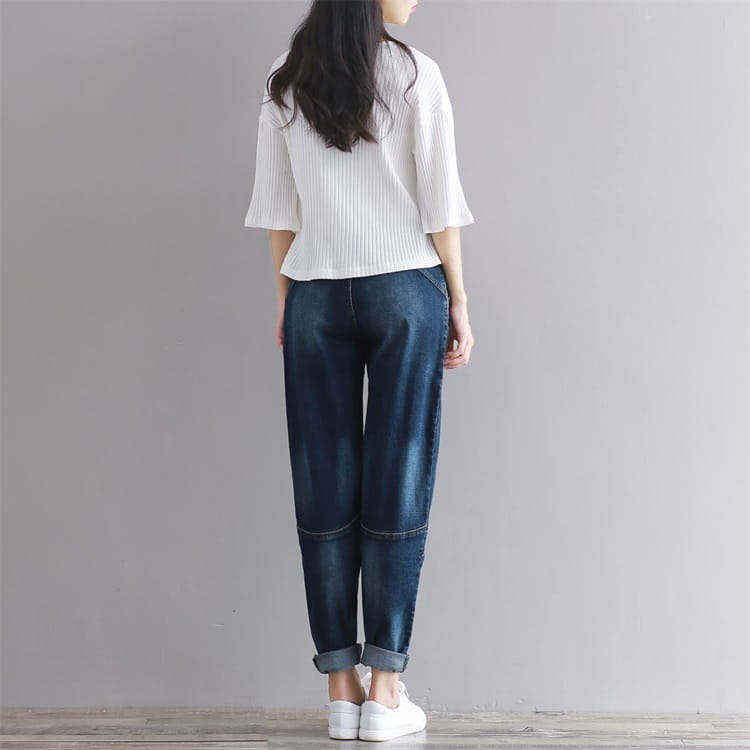 Loose jeans women’s pants feet trousers