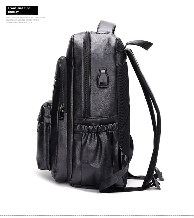 Multi-functional Retro Leather Backpack