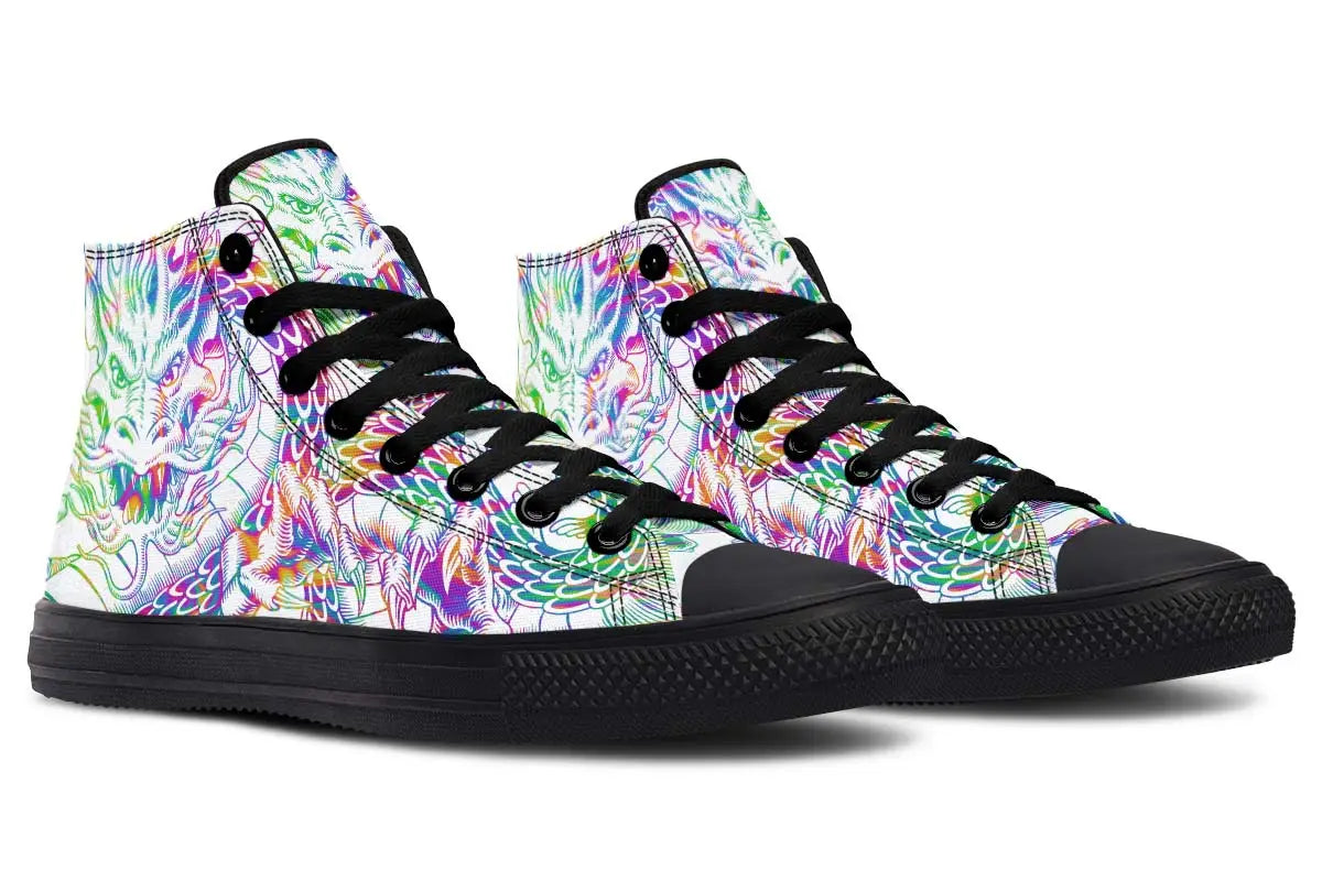 Printed Couple High-top Canvas Shoes
