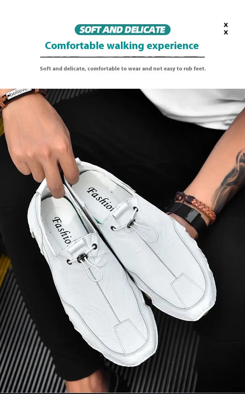 Men’s Plus Size Sports Genuine Leather Leather Shoes
