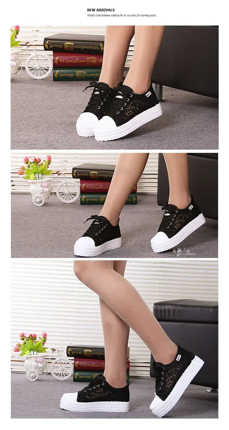 Increased casual canvas shoes