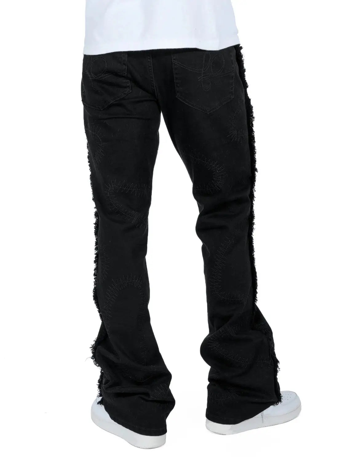 Men’s Trousers Slightly Stretch Embroidered Jeans
