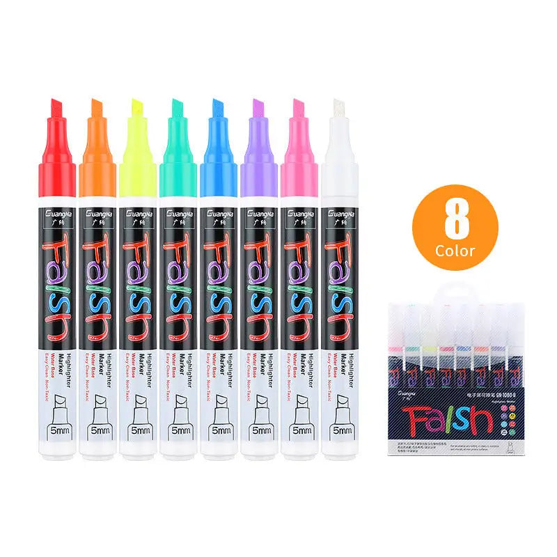 8-color electronic fluorescent plate 6MM highlighter Beyond Trends Hub