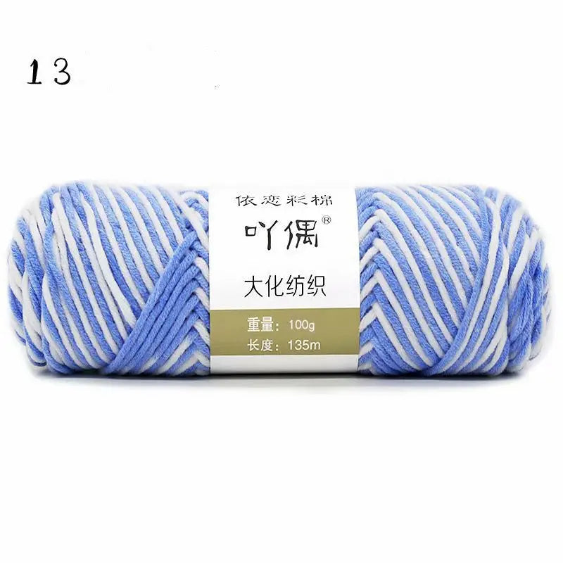 8 Strands Of Gradient Milk Cotton Wool Hand-knitted Medium Thick Beyond Trends Hub