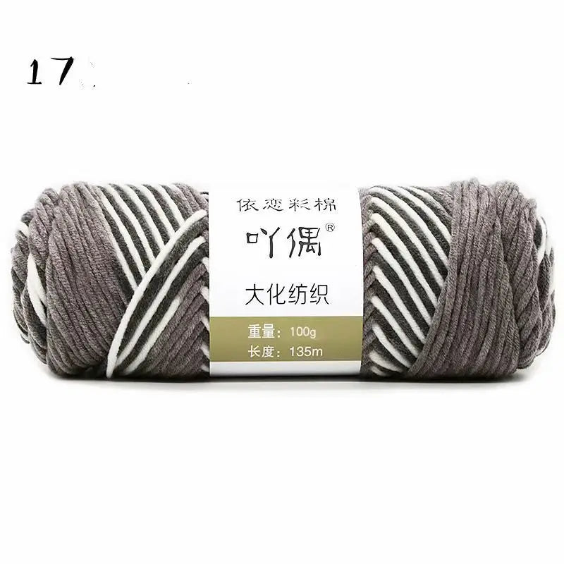8 Strands Of Gradient Milk Cotton Wool Hand-knitted Medium Thick Beyond Trends Hub