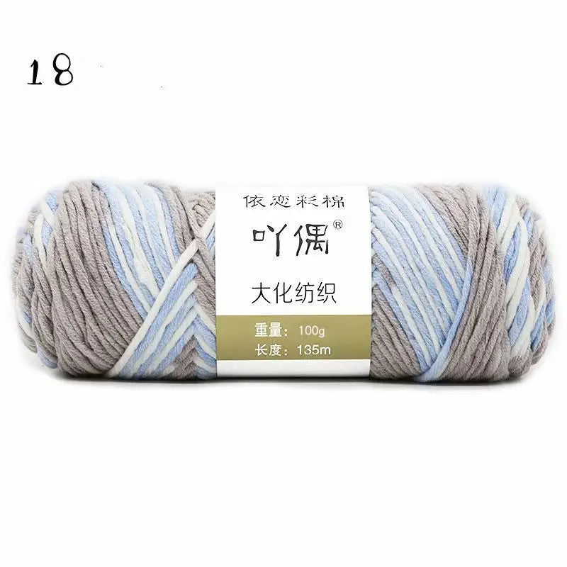 8 Strands Of Gradient Milk Cotton Wool Hand-knitted Medium Thick Beyond Trends Hub