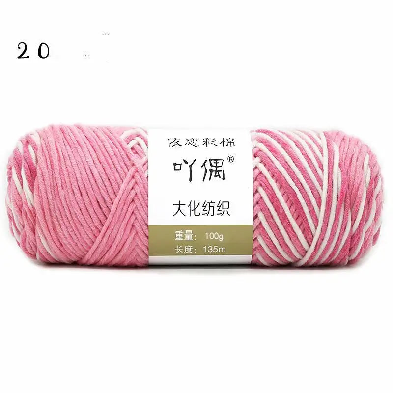8 Strands Of Gradient Milk Cotton Wool Hand-knitted Medium Thick Beyond Trends Hub