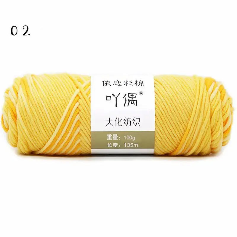 8 Strands Of Gradient Milk Cotton Wool Hand-knitted Medium Thick Beyond Trends Hub
