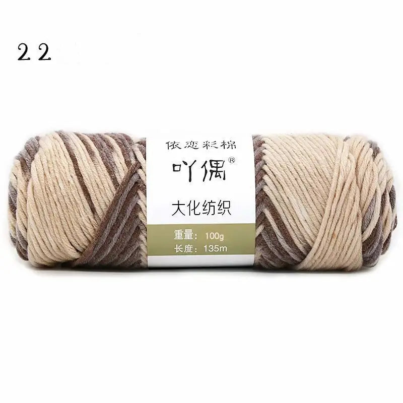 8 Strands Of Gradient Milk Cotton Wool Hand-knitted Medium Thick Beyond Trends Hub