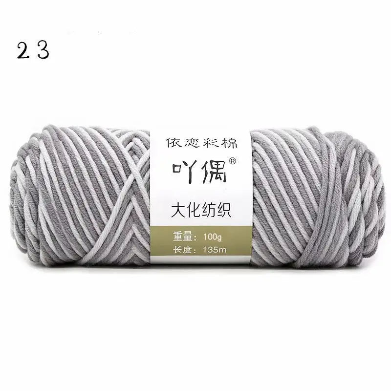 8 Strands Of Gradient Milk Cotton Wool Hand-knitted Medium Thick Beyond Trends Hub