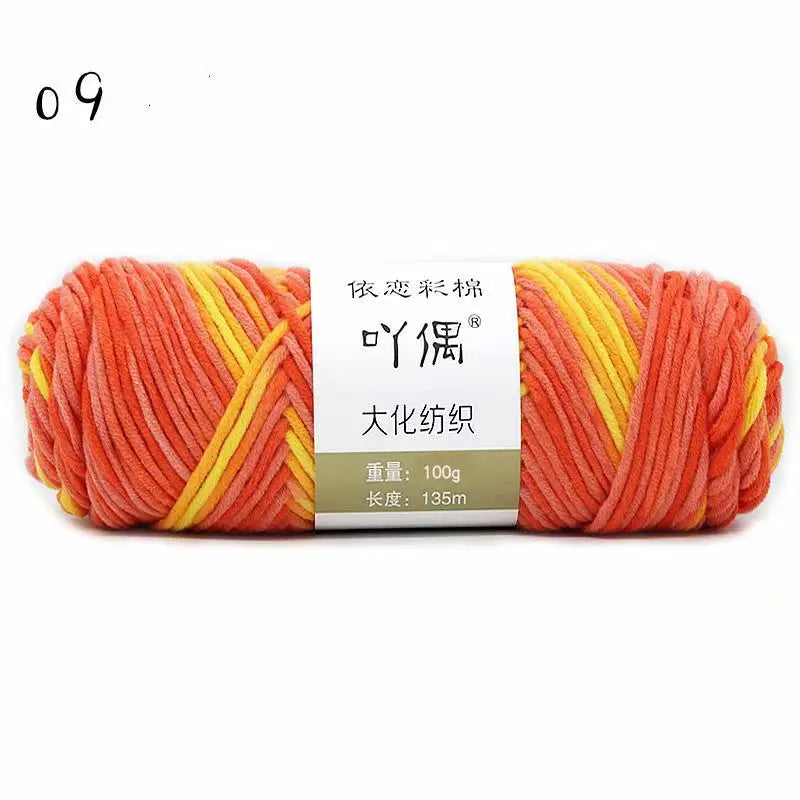 8 Strands Of Gradient Milk Cotton Wool Hand-knitted Medium Thick Beyond Trends Hub