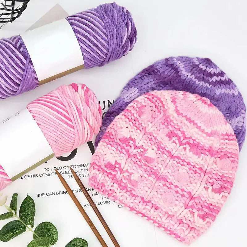 8 Strands Of Gradient Milk Cotton Wool Hand-knitted Medium Thick Beyond Trends Hub