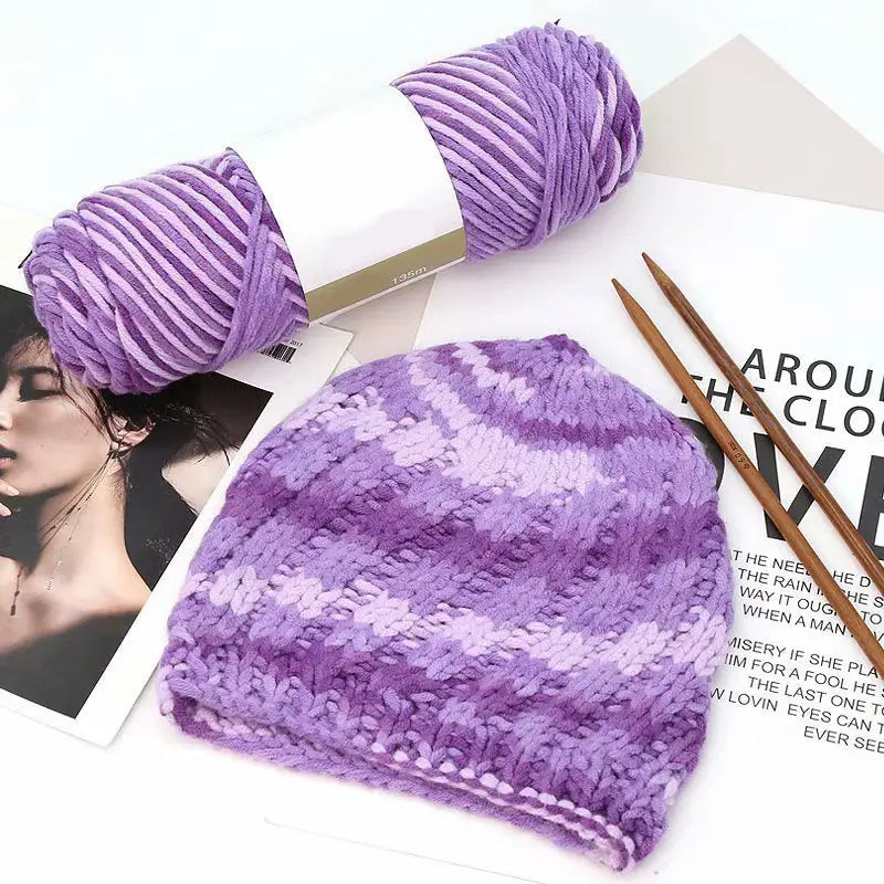 8 Strands Of Gradient Milk Cotton Wool Hand-knitted Medium Thick Beyond Trends Hub