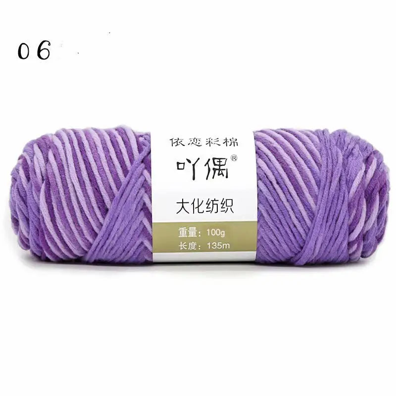 8 Strands Of Gradient Milk Cotton Wool Hand-knitted Medium Thick Beyond Trends Hub