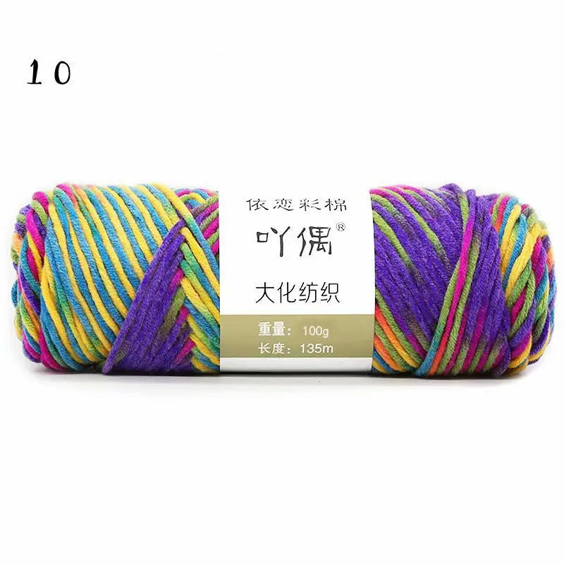 8 Strands Of Gradient Milk Cotton Wool Hand-knitted Medium Thick Beyond Trends Hub