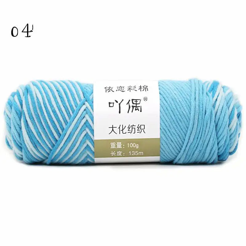 8 Strands Of Gradient Milk Cotton Wool Hand-knitted Medium Thick Beyond Trends Hub