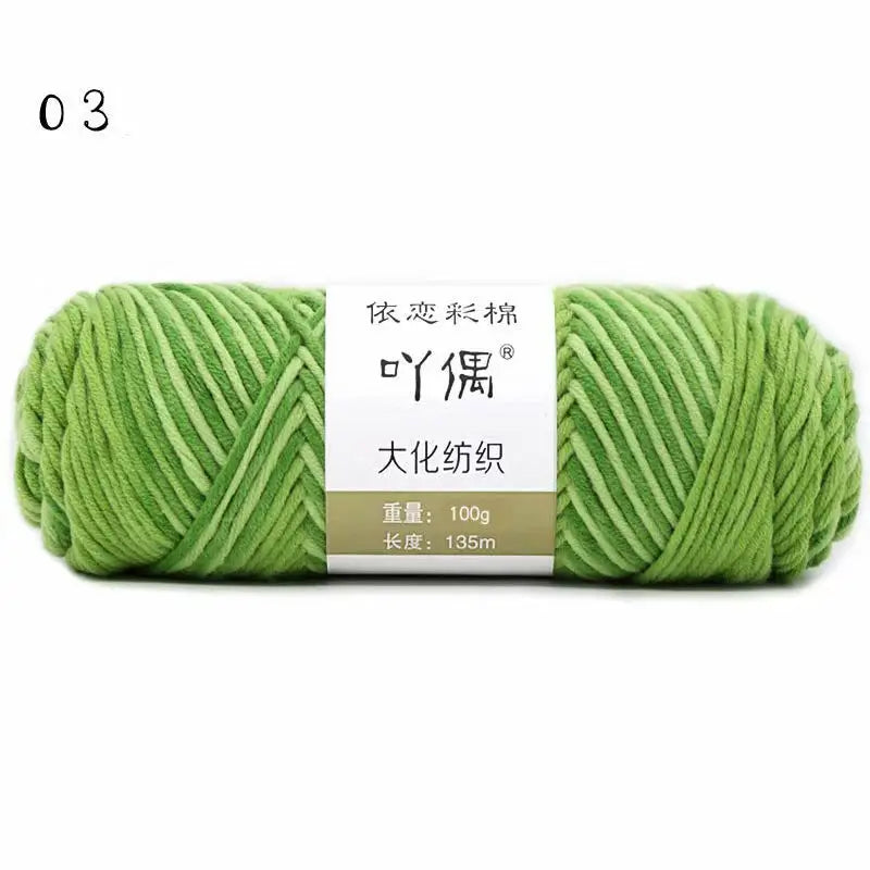 8 Strands Of Gradient Milk Cotton Wool Hand-knitted Medium Thick Beyond Trends Hub