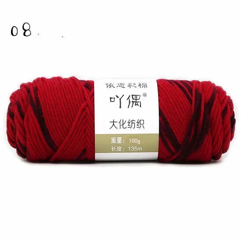 8 Strands Of Gradient Milk Cotton Wool Hand-knitted Medium Thick Beyond Trends Hub