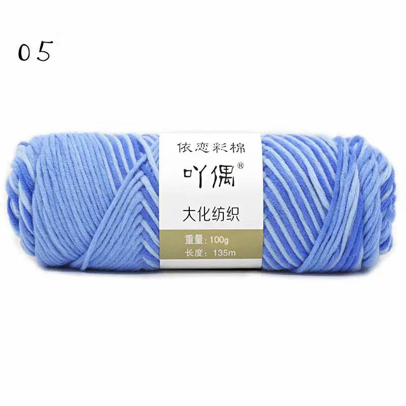 8 Strands Of Gradient Milk Cotton Wool Hand-knitted Medium Thick Beyond Trends Hub