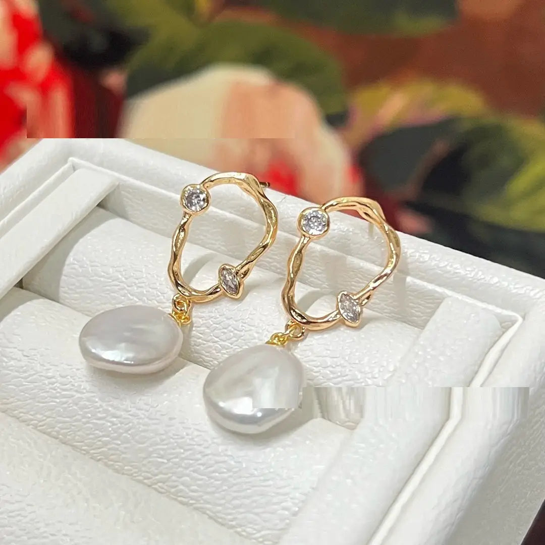 Freshwater Pearl Vintage Ring Earrings For Women