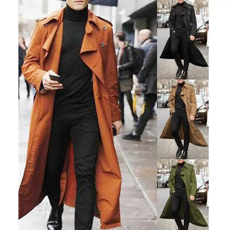 Men’s Long Trench Coat Men’s Trench Coat