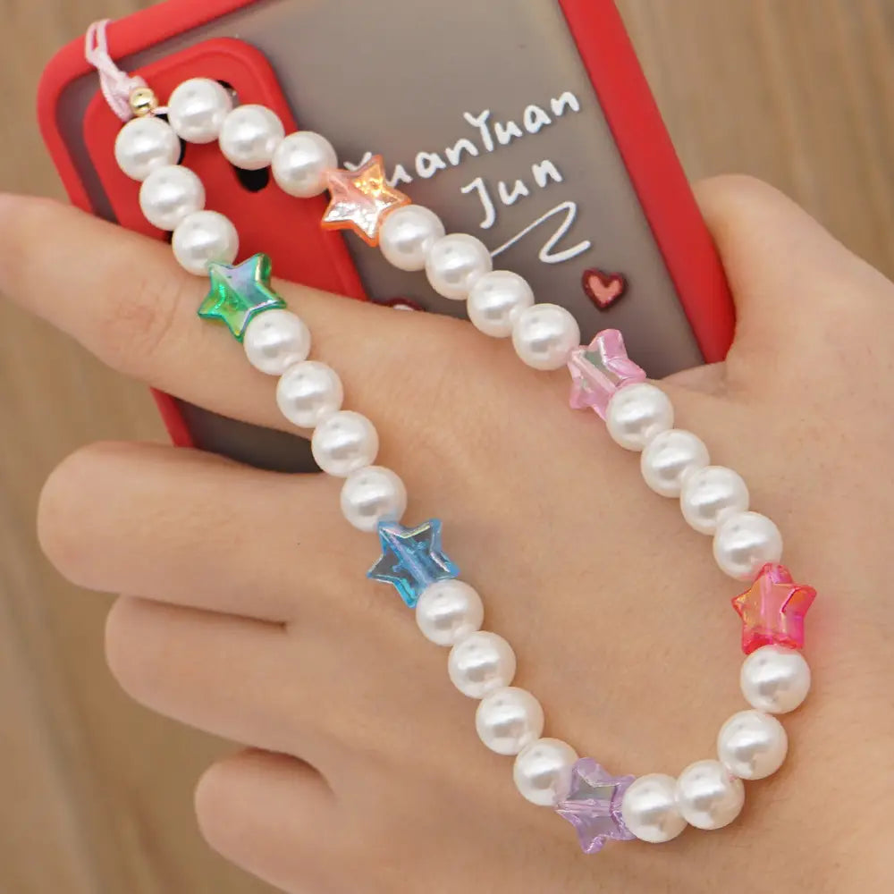 Go2Boho Phone Chains Pearl For Bead Telephone Strap Chain Mobile Phone Charm Lanyard Smiley Star Fruit Jewelry Jewellery