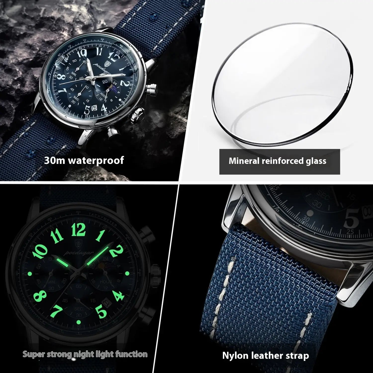Multifunctional Luminous Quartz Men’s Watch