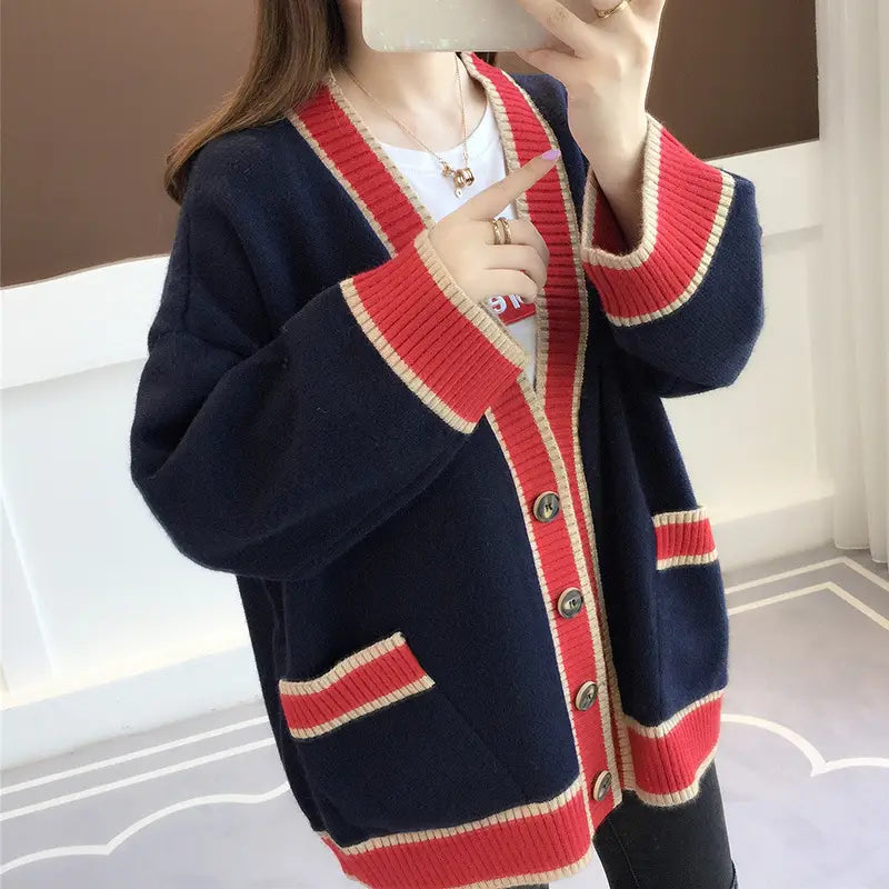 Women’s Tops Sweaters Knitwear Loose Jackets