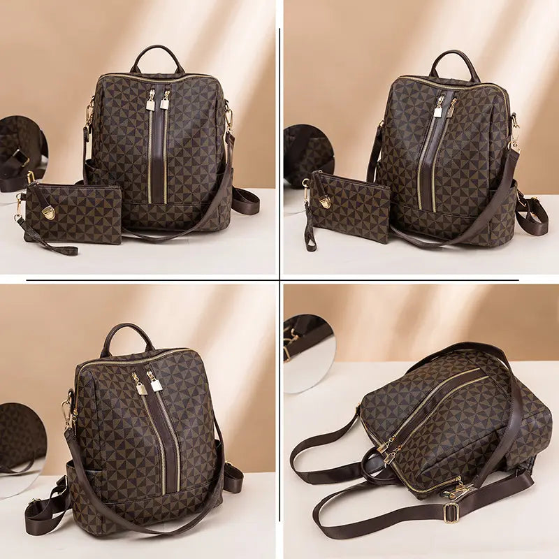 Casual Anti-theft Pu Leather Backpack