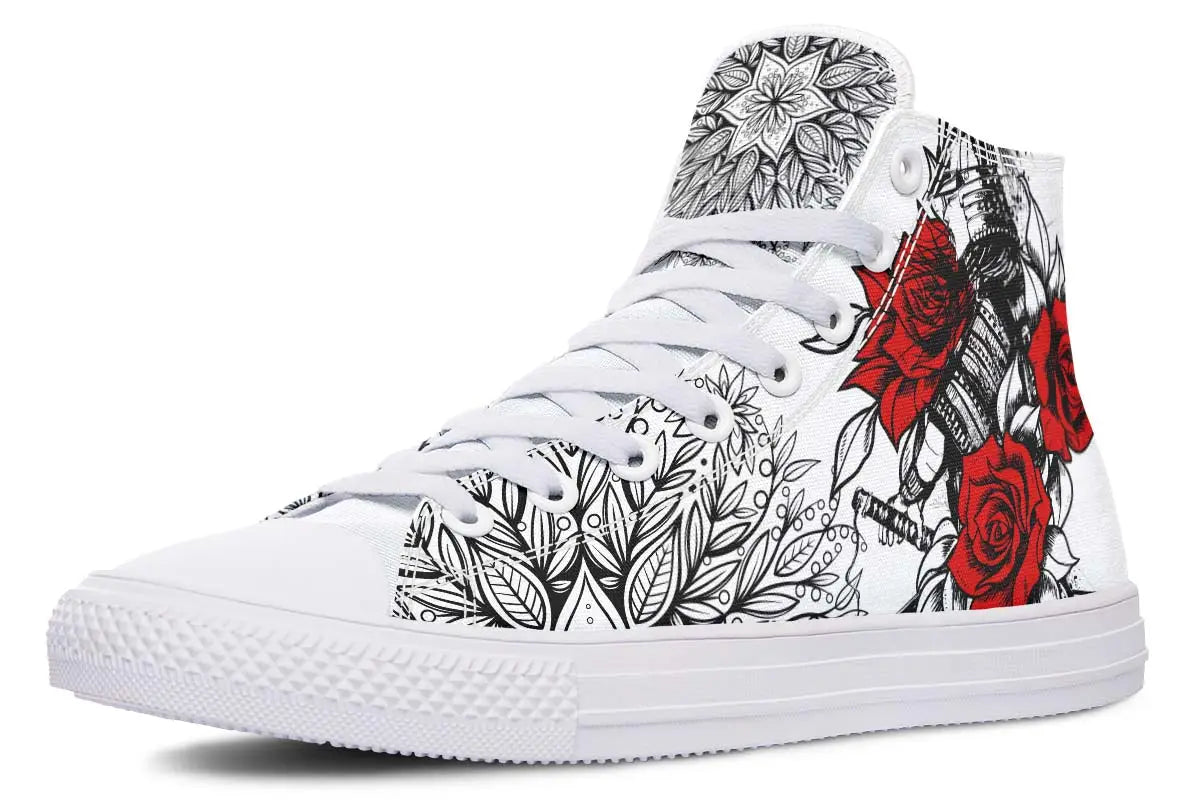 Printed Couple High-top Canvas Shoes