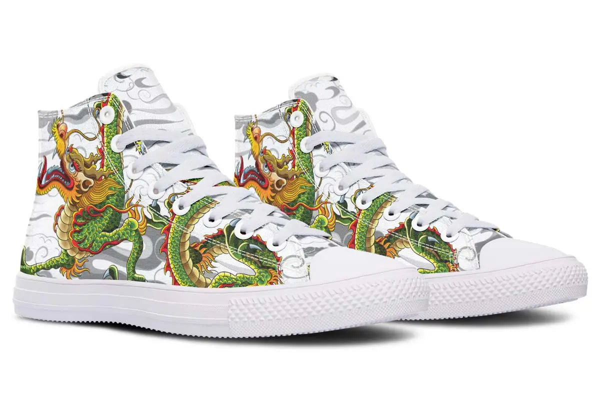 Printed Couple High Top Canvas Shoes