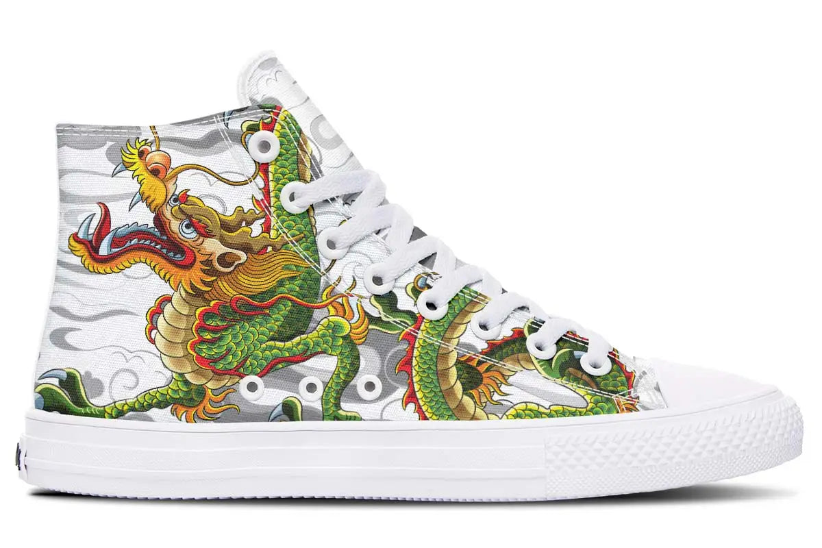 Printed Couple High Top Canvas Shoes