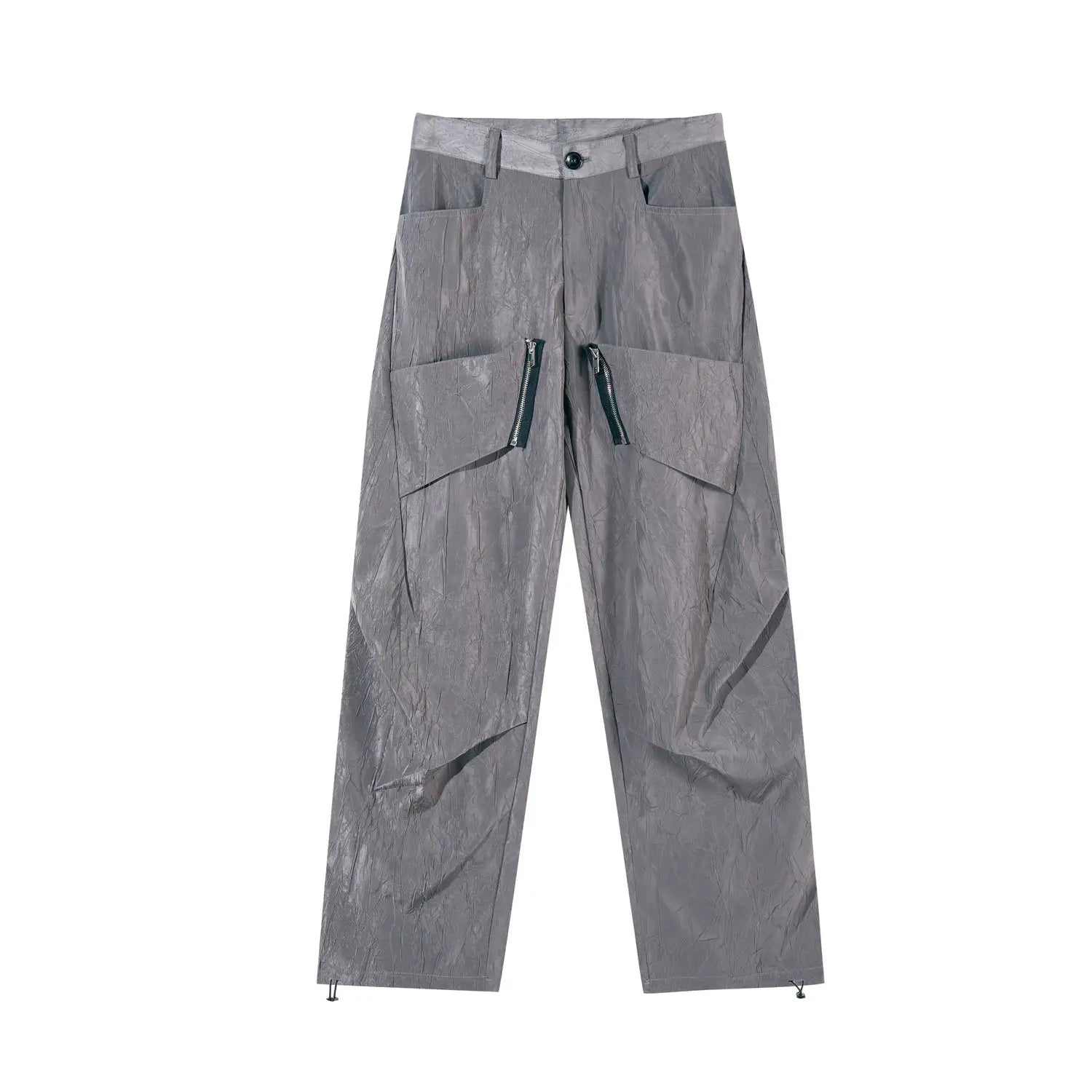 Street Pleated Texture Stitching Trousers For Men And Women
