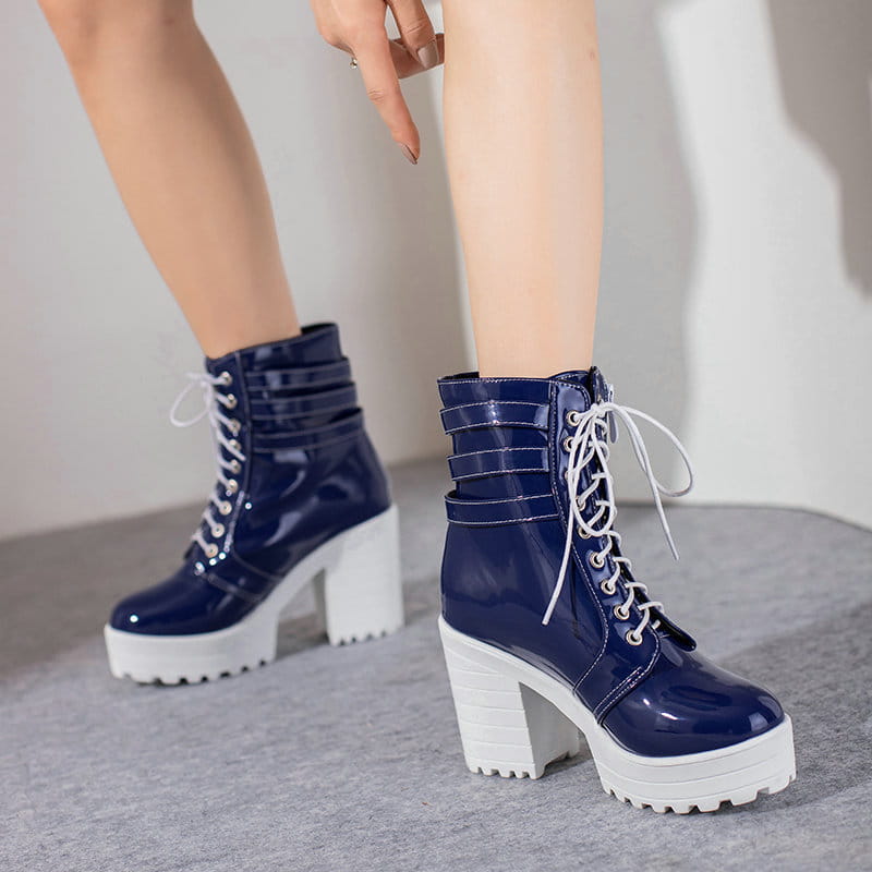 Women’s Autumn And Winter Thick Heeled Short Boots