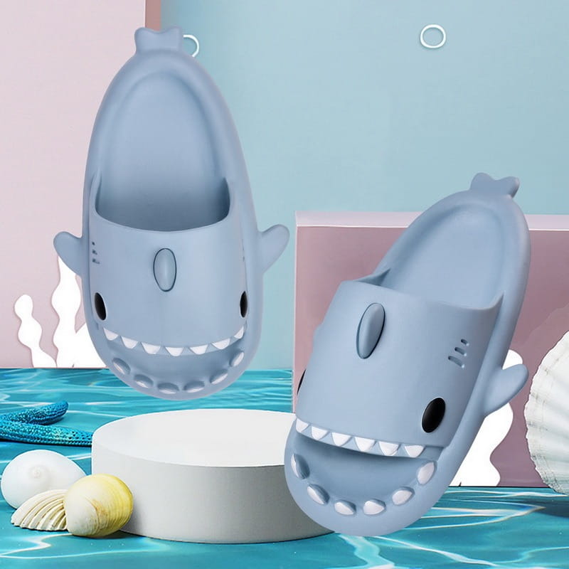 Cute Children Shark Slippers For Kids Anti-Skid Slides Indoor Household Bathroom Color Summer Soft Eva Funny Cartoon