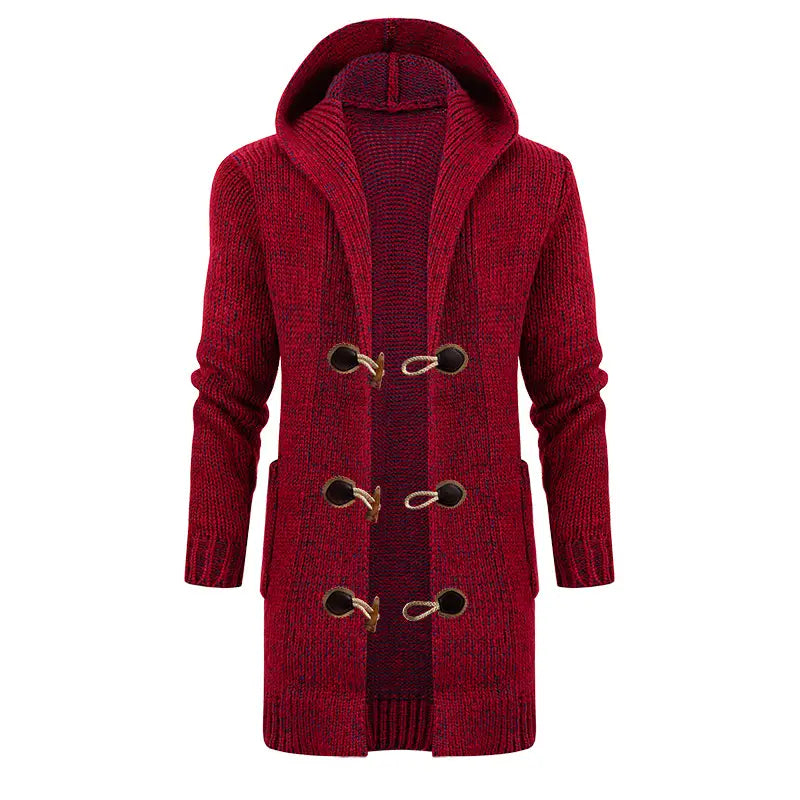 Men’s Sweater European And American Style Mid-length Cardigan