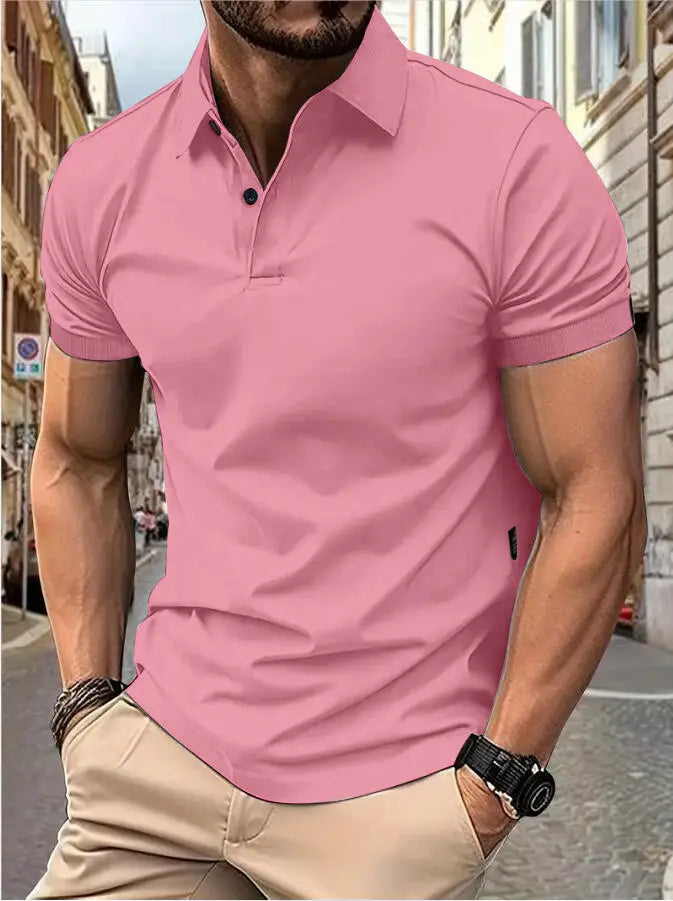 Men’s New Summer Solid Color Slim Short-sleeved Tops