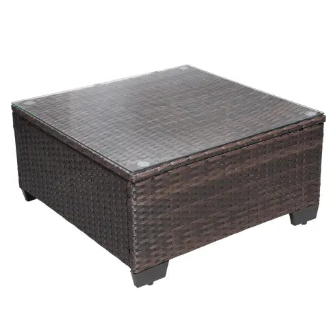 Outdoor Garden Patio Furniture 7Piece PE Rattan Wicker Cushioned Sofa